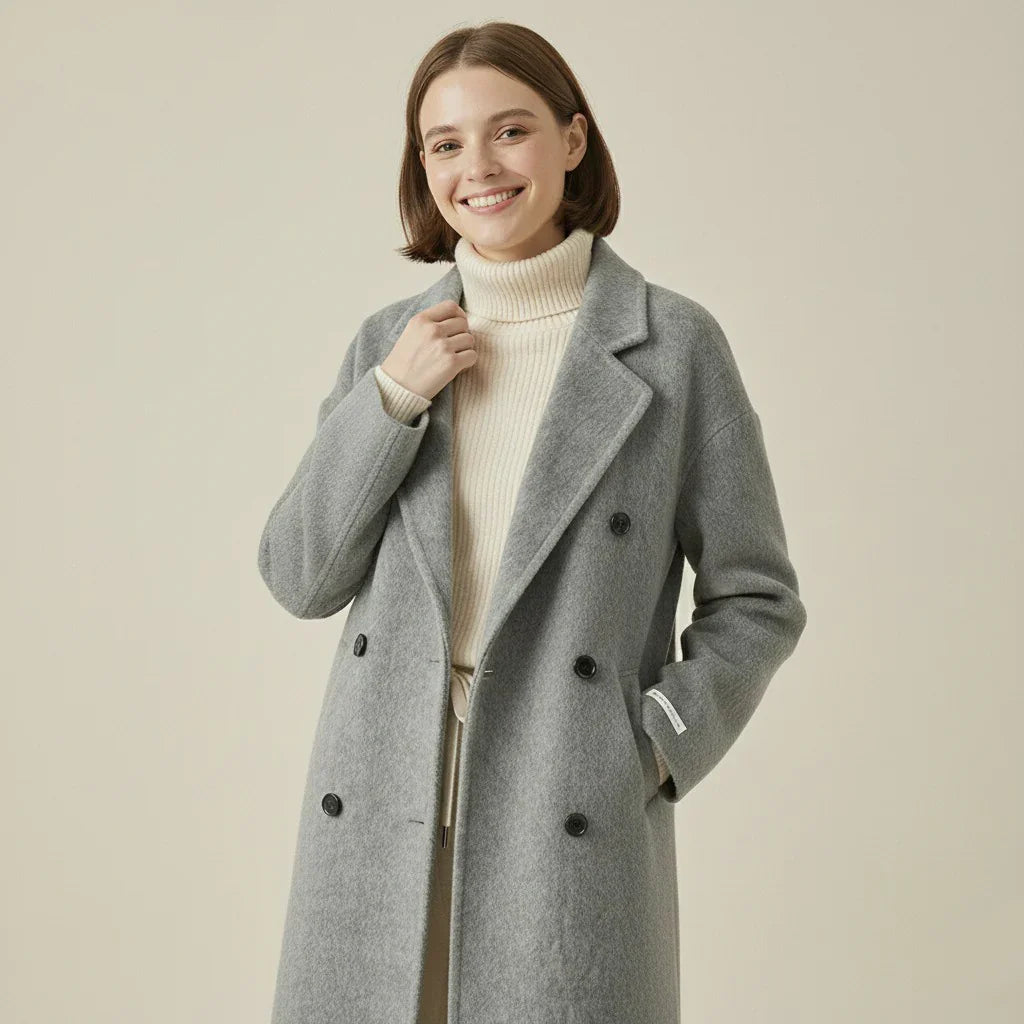 Manteau Élégance Brume – Signature Tailleur