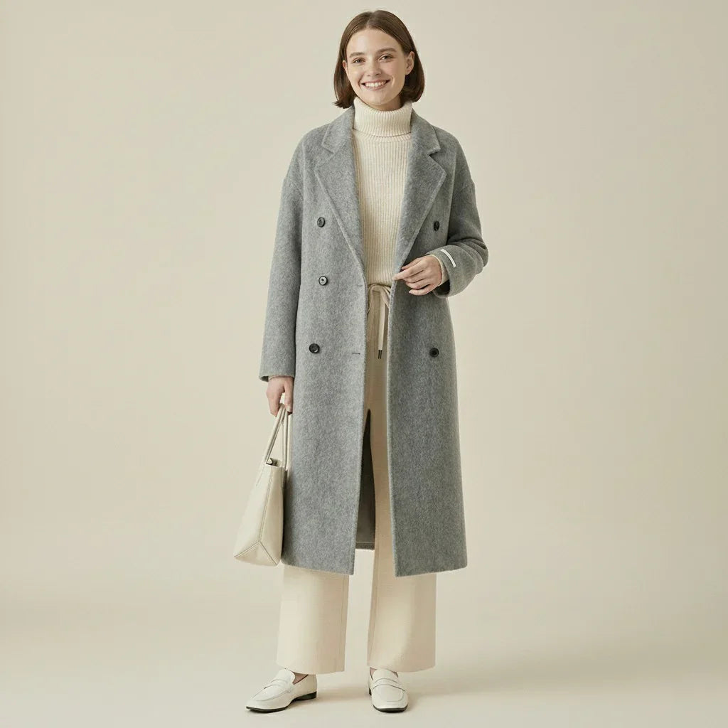 Manteau Élégance Brume – Signature Tailleur