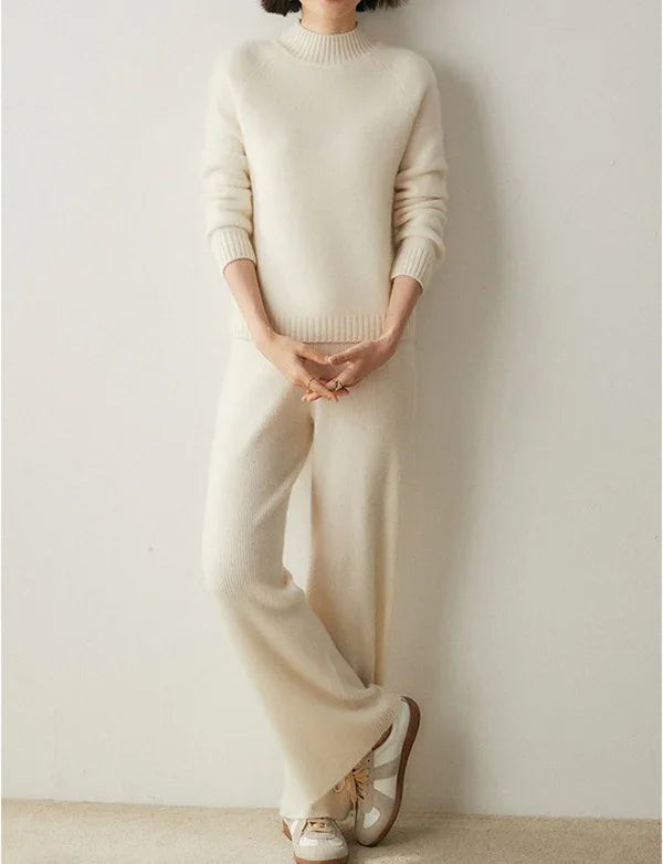 Pull col montant en laine & cachemire