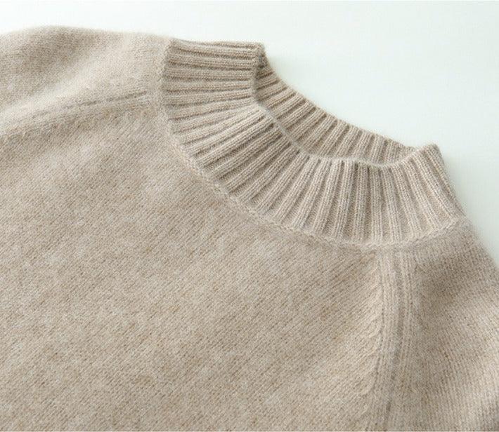 Pull col montant en laine & cachemire