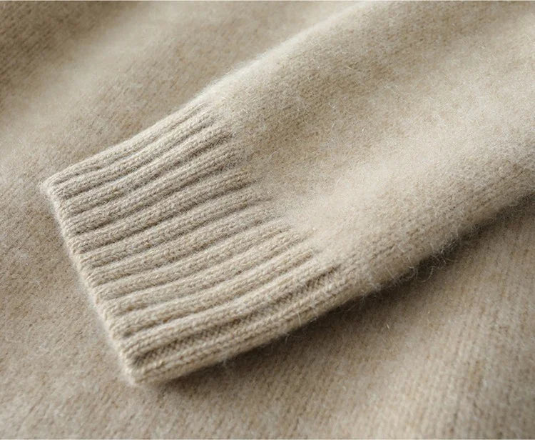 Pull col montant en laine & cachemire