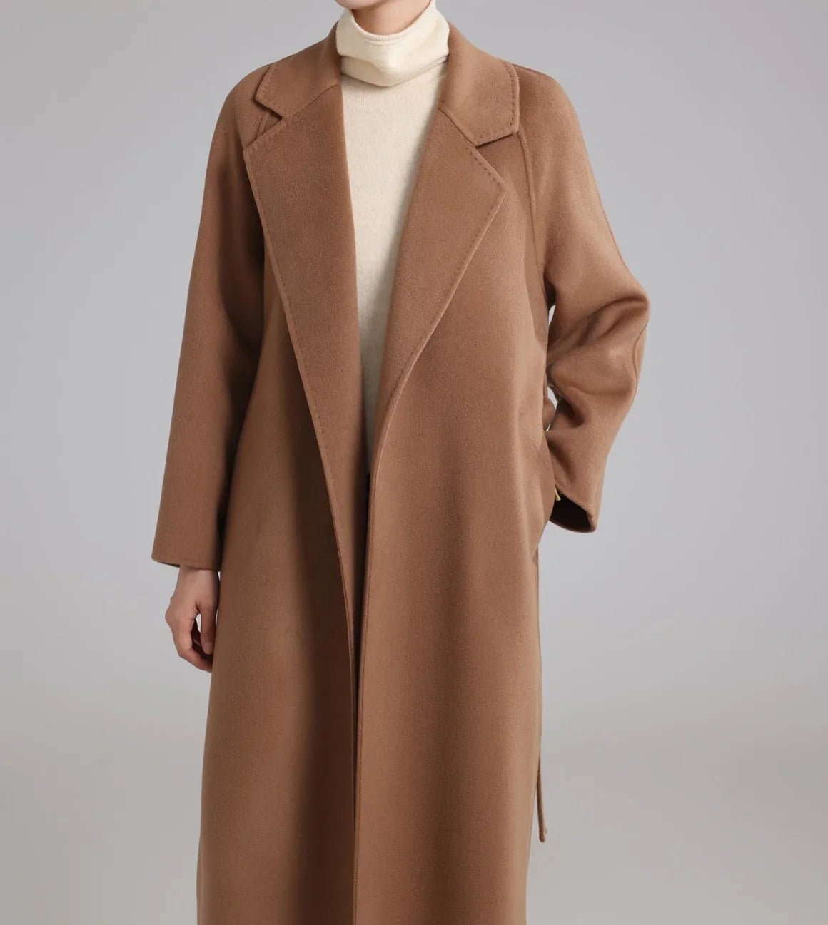 Manteau long en laine & cachemire